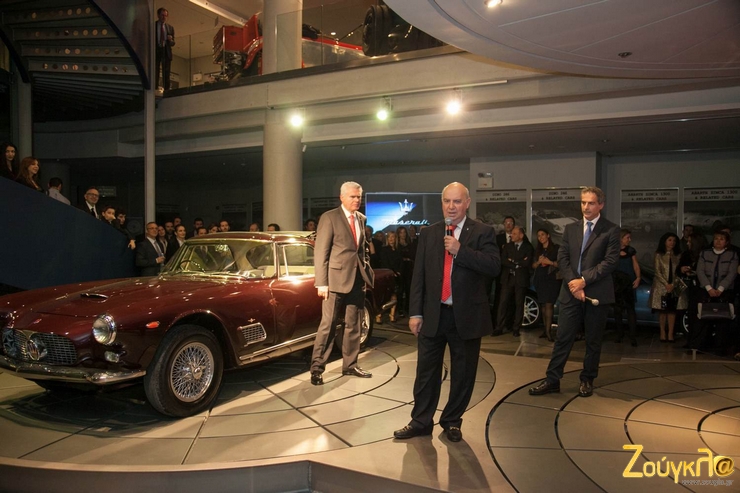 Ο πρόεδρος της Trident cars Γιώργος Λυμπεράκης στην εκδήλωση γαι τα 100 χρόνια της Maserati...