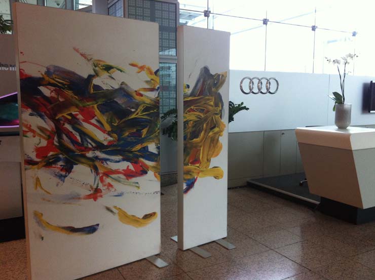 Έργα ζωγραφικής της Audi στο ξενοδοχείου που μείναμε στο Μόναχο...