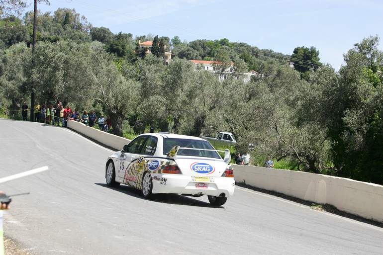 O Πανος Κύρκος με Mitsubishi EVO