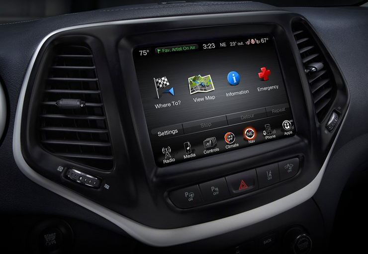 Μεγάλη οθόνη στην κεντρική κονσόλα...