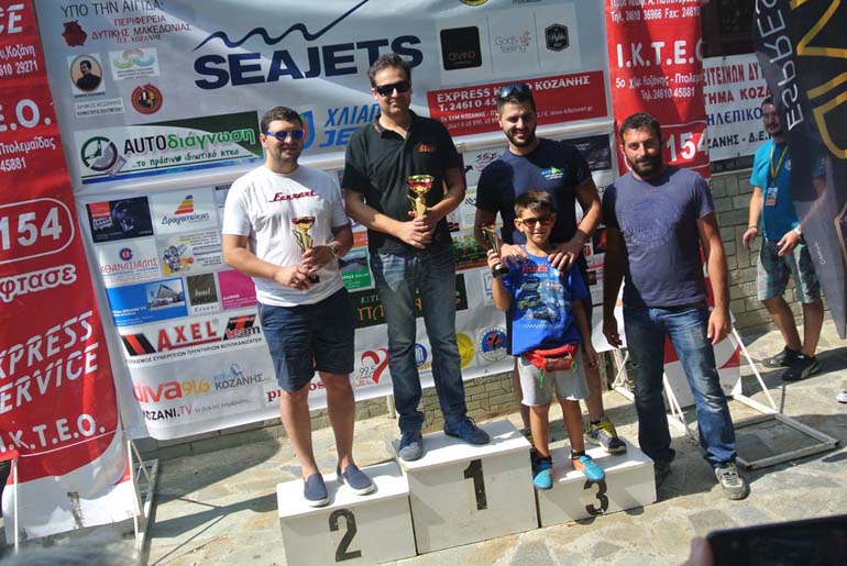 Το βάθρο της κατηγορίας Ν: Ποσειδώνας Γοριτσάς, Κώστας Κάκος και Πάρης Τασιόπουλος...