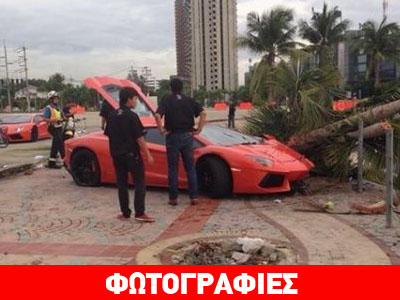 Lamborghini διαλύθηκε όταν έπεσε σε… φοίνικα Lamborghini διαλύθηκε όταν έπεσε σε… φοίνικα