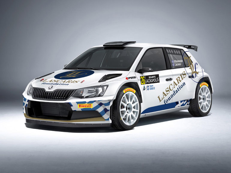 Η Skoda Fabia R5 με την οποία θα συμμετάσχει στο Ακρόπολις το ελληνικό πλήρωμα