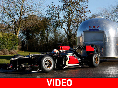 Τράβηξαν τροχόσπιτο με μονοθέσιο της Formula 1…