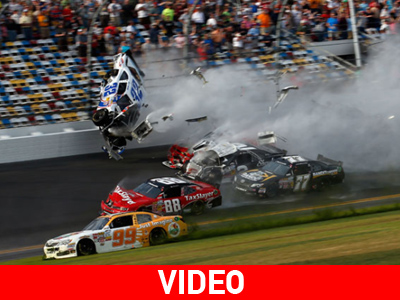Το βίντεο με τη σφοδρή σύγκρουση σε αγώνα NASCAR