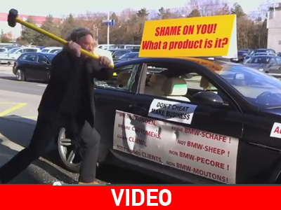 Έσπασε για δεύτερη φορά με βαριοπούλα την δική του BMW M6!!! Έσπασε για δεύτερη φορά με βαριοπούλα την δική του BMW M6!!!