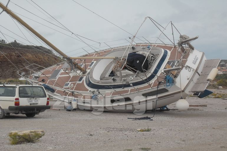 Τα περισσότερα σκάφη που έπαθαν ζημιές ήταν ιστιοπλοικά μήκους 15-20 μέτρων...