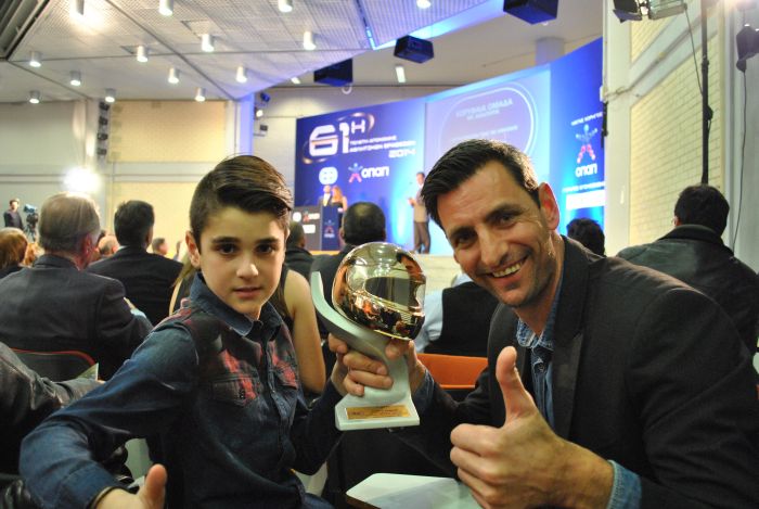 Ο Σάγμαλης με τον προπονητή του Μενέλαο Μερεμετσάκη