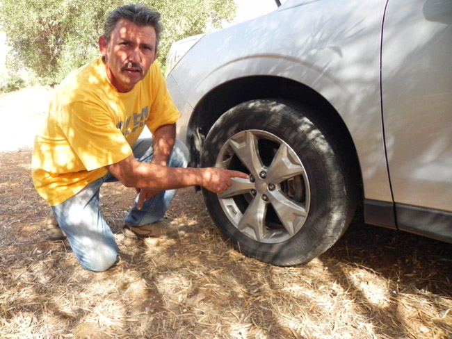 Τα ελαστικά του Forester ήταν ιδανικά τόσο για εντός όσο και για εκτός δρόμου...