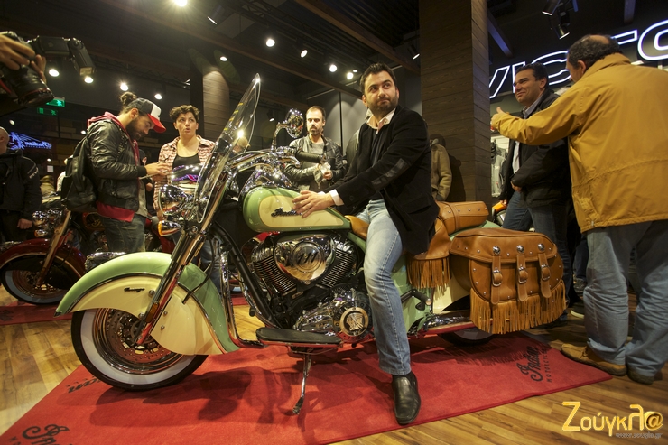 To zougla.gr ήταν και στην παρουσίαση του νέου καταστήματος των μοτοσικλετών Indian και Victory...