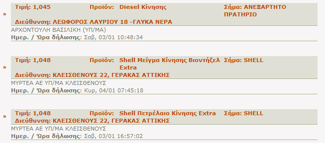 Οι καλύτερες τιμές στην Αθήνα το Σαββατοκύριακο όσον αφορά το diesel κίνησης...