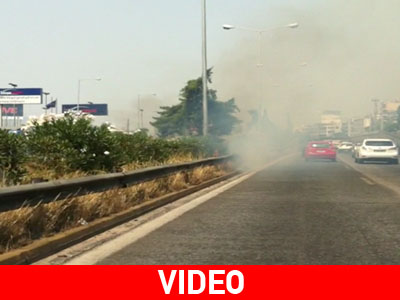 Φωτιά στην εθνική οδό