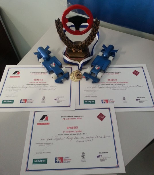 Το τρόπαιο του πρωταθλητή Ελλάδος στο F1 in Schools
