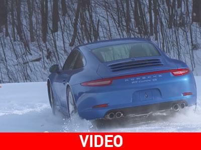 Δοκιμή με τη νέα Porsche 911 στο χιόνι…