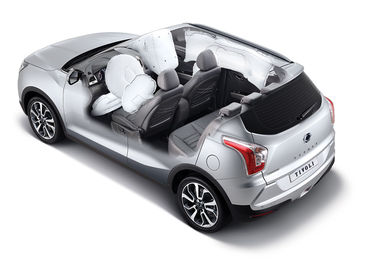 Το Tivoli εφοδιάζεται μέχρι και 7 αερόσακους