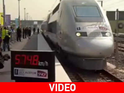 Τρένο «πιάνει» τα 574 χλμ./ώρα