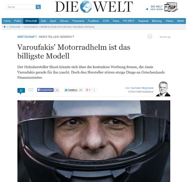 To σχετικό δημοσίευμα της Welt...