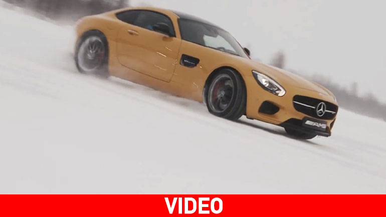 Ντριφτάροντας με το «θηρίο» των 510 ίππων στον πάγο