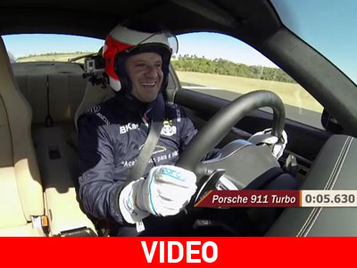 Ο Barrichello με την 911 Turbo στην πίστα