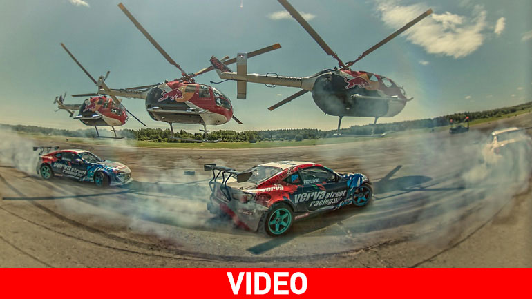 Απίστευτη μονομαχία μεταξύ αυτοκινήτου και ελικοπτέρου