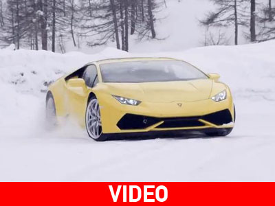 Ιδανική για χιόνια η Lamborghini Huracan!