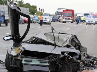 Lamborghini Murcielago διαλύθηκε στη Γερμανία