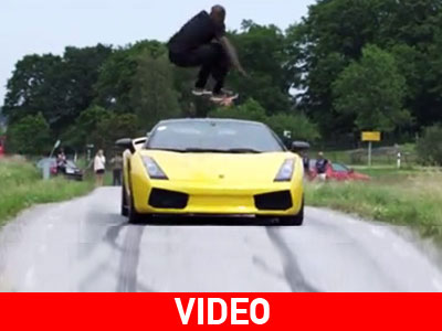 Πήδηξε πάνω από Lamborghini που κινούνταν με 130 χλμ./ώρα!