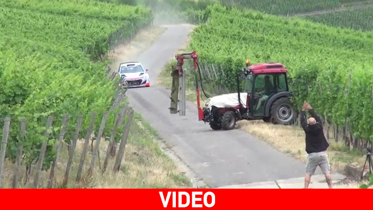 Αγωνιστικό παραλίγο να τρακάρει με τρακτέρ