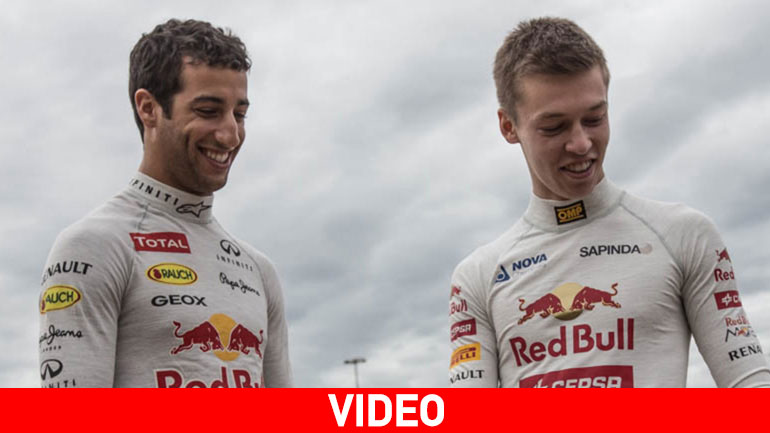 Ricciardo και Kvyat διασκεδάζουν πριν την έναρξη της σεζόν