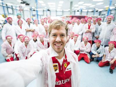 Η πρώτη selfie του Vettel στο Maranello