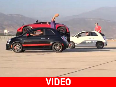 Κυνηγώντας μπάλες με τα Abarth 500!