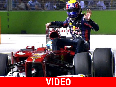 Ο Webber κάνει auto stop στον Alonso!