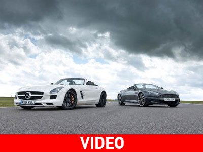 Aston Martin DBS Volante εναντίον Mercedes SLS AMG Roadster