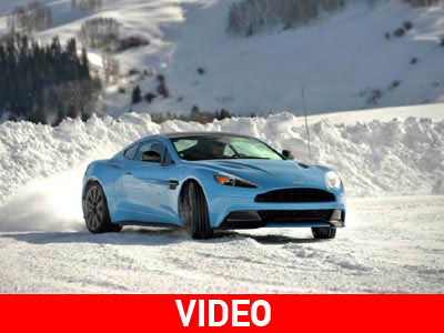 Οδηγώντας τα μοντέλα της Aston Martin στον πάγο