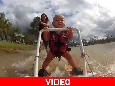 Ο μικρότερος αθλητής του θαλάσσιου σκι!