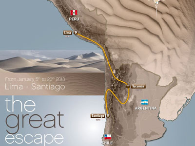 H διαδρομή του Rally Dakar για το 2013