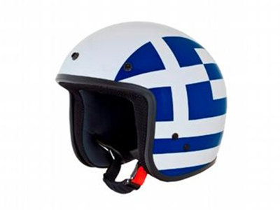 Κράνος της Vespa με τη σημαία της Ελλάδας