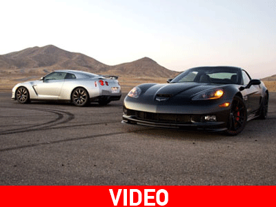 Nissan GT-R 2012 και Corvette Z06 Centennial στη πίστα