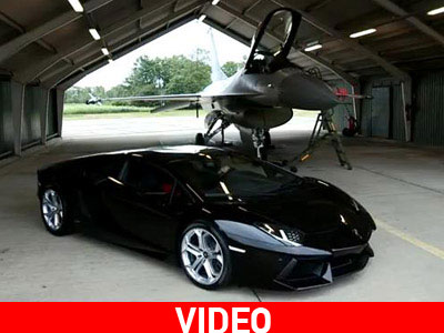 Lamborghini Aventador εναντίον F-16!