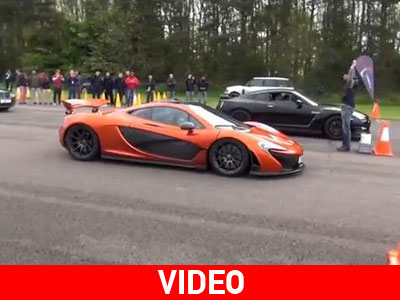 H McLaren P1 πιάνει τα 330 χλμ./ώρα σε κόντρα με το GT-R