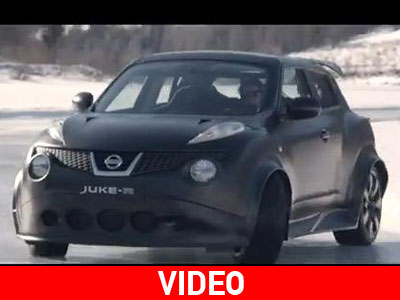 To Nissan Juke-R ντριφτάρει στον πάγο!