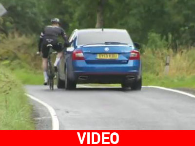 H νέα Octavia RS εναντίον ποδηλάτη!