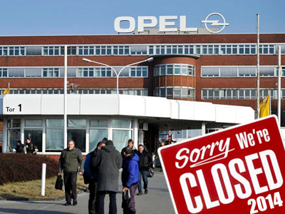 Λουκέτο στο εργοστάσιο της Opel στο Μπόχουμ Λουκέτο στο εργοστάσιο της Opel στο Μπόχουμ