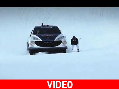 Peugeot 207 S2000 vs Skier