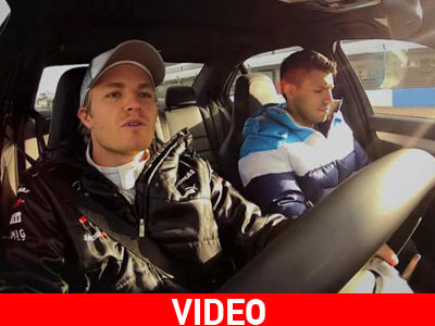 Ο Rosberg δείχνει στον Aguero πώς είναι η πραγματική οδήγηση!