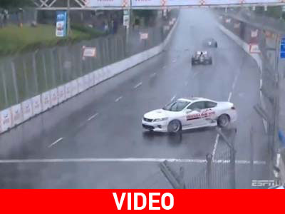 Το αυτοκίνητο ασφαλείας βγήκε εκτός πίστας!