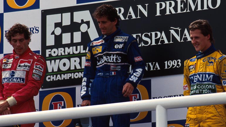 Οι κορυφαίοι της F1. Senna, Prost και Schumacher στο GP της Ισπανίας το 1993