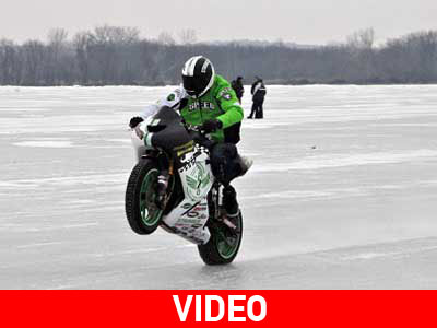 Έκανε σούζα στον πάγο με 175 χλμ./ωρα!