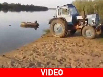 Τι μπορεί να… ψάρεψε με το τρακτέρ;