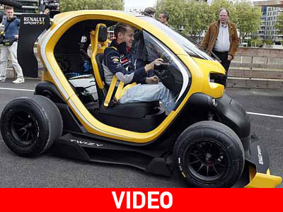 O Vettel οδηγεί τον μικρό «πύραυλο» της Renault!